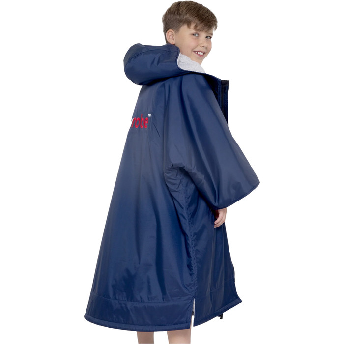 2024 Dryrobe Junior Advance Kurzrmeliges Wechselkleid Robe V3 V3KSS - Marineblau / Grey